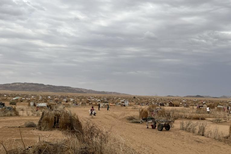 Vue du camp de Tawila, Soudan