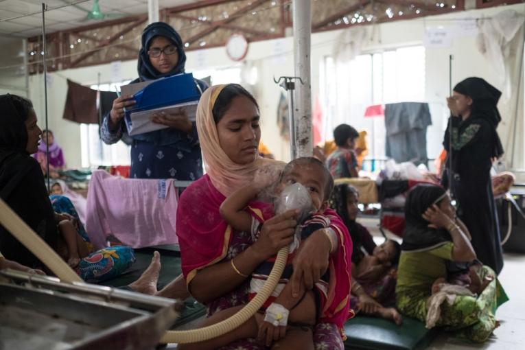 Clinique de MSF dans le camp de Kutupalong septembre 2017.