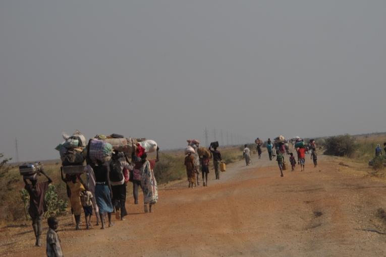 L'insécurité au Soudan du Sud a forcé des dizaines de milliers de personnes à fuir leur pays. Janvier 2014