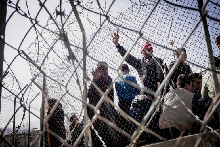 Dans un hotspot sur l'île de Samos le 28 mars. Guillaume Binet/MYOP