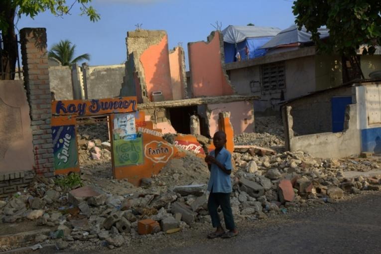 Dans les rues de Port au Prince en Haïti en mai 2011.