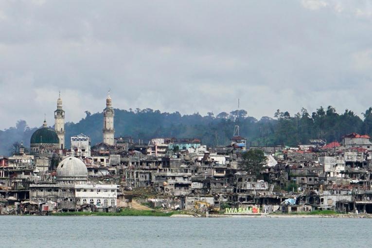 Vue de « Ground Zero » dans la ville de Marawi, auparavant appelé « zone de non-retour », après cinq mois de combats intensifs.
