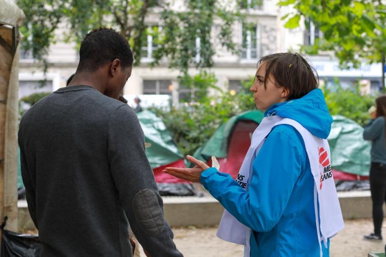 Camp de mineurs non accompagnés à Paris
