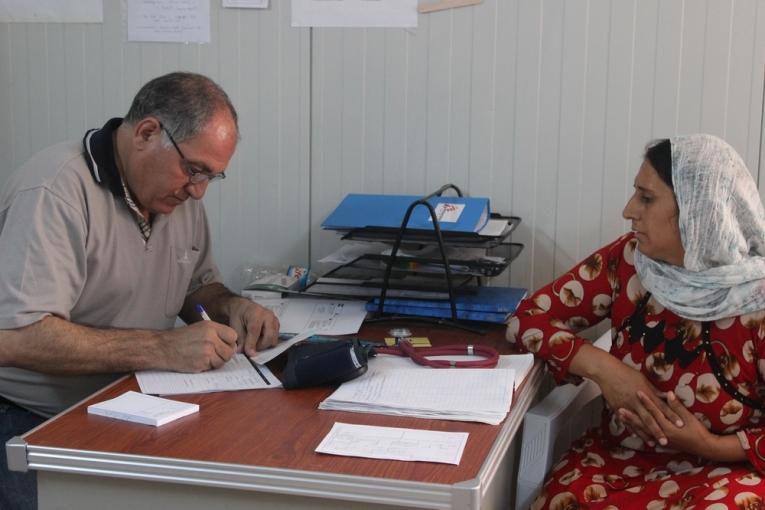 Dr Hamza Issa 56 ans médecin dnas le camp de Darashakran à Erbil en Irak.