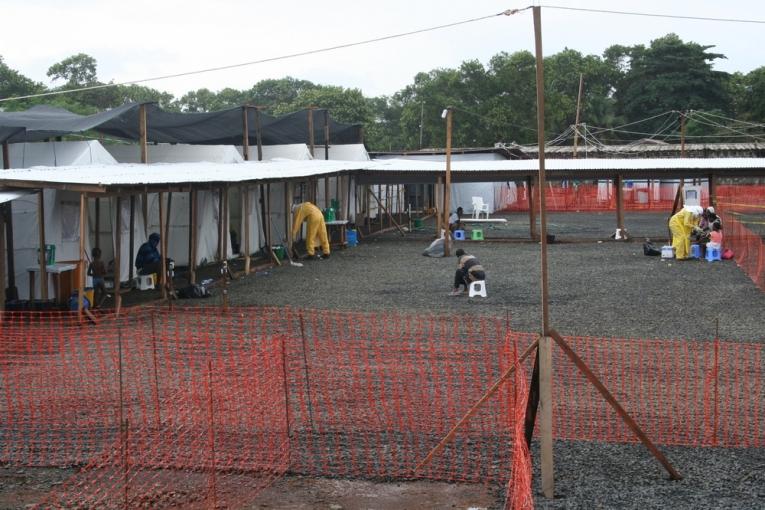 Centre de traitement Ebola à Monrovia au Liberia.