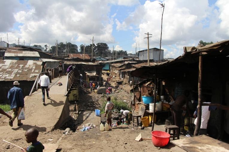 Le bidonville de Mathare dans lequel se situe le centre de prise en charge des victimes de violences sexuelles de MSF.