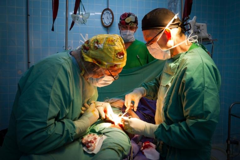 Le bloc opératoire de l'hôpital général de Bangui en République centrafricaine. Janvier 2015