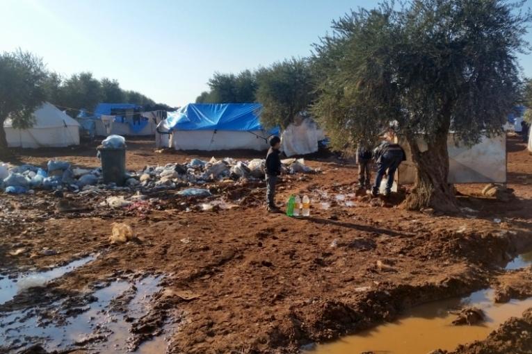 Le camp de Bab Al Noor dans le nord de la Syrie photographié le 8 février 2016. MSF
