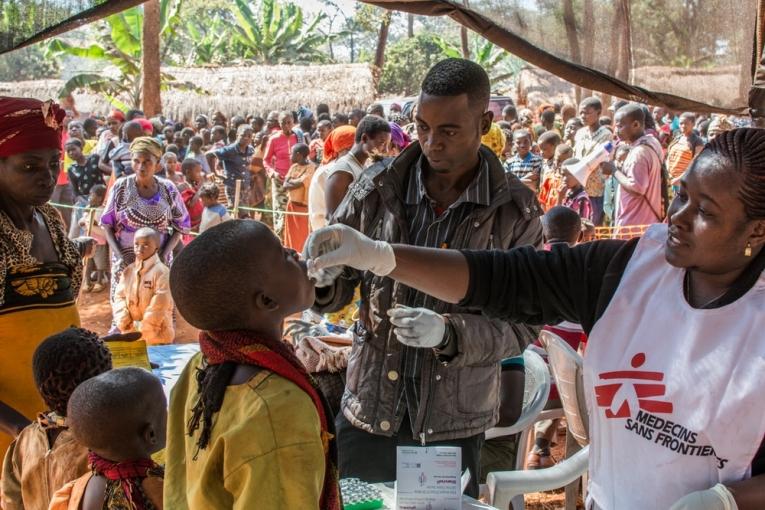 Campagne de vaccination contre le choléra dans le camp de Nyarugusu en Tanzanie.