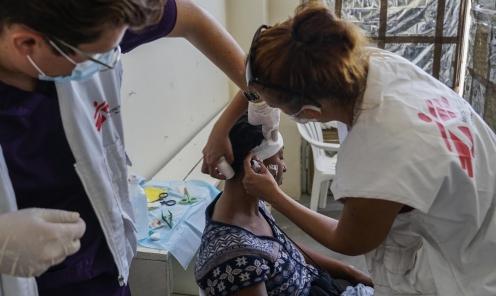MSF emergency clinic after Moria fire