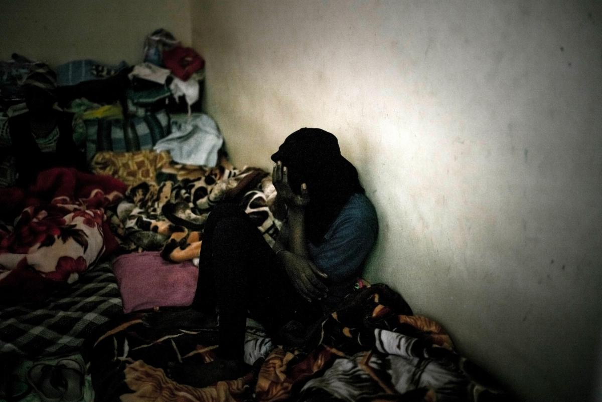 Une femme détenue dans le centre de Sorman.
 © Guillaume Binet/Myop