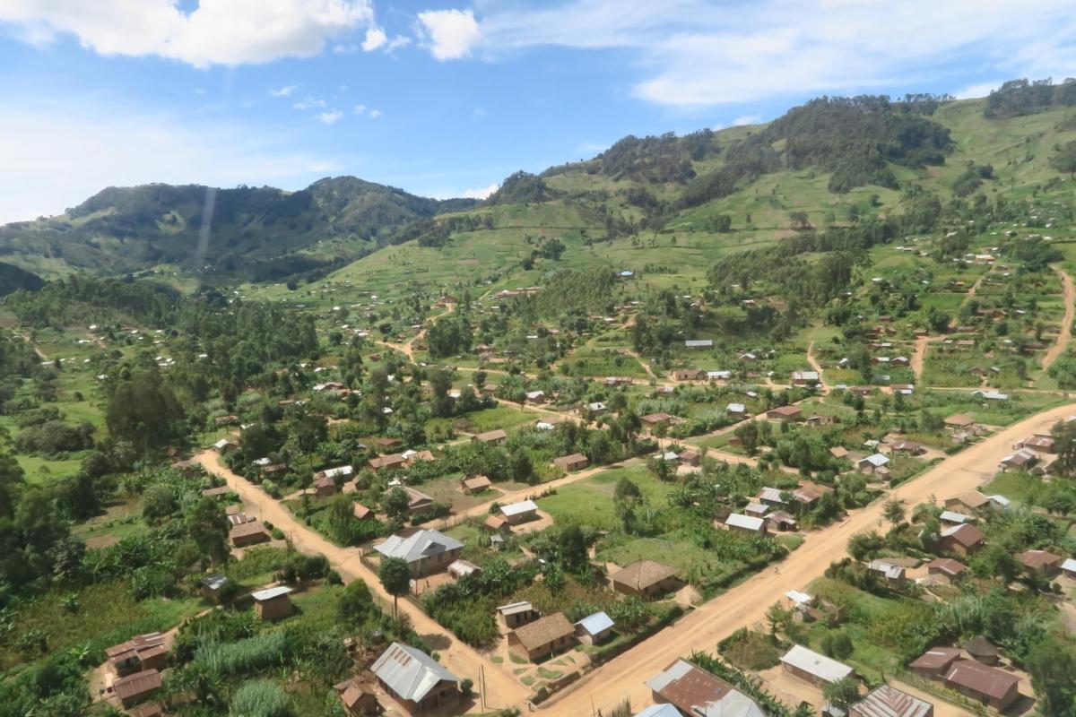 Vue aérienne de la ville de Lubero, en République démocratique du Congo. 
 © Caroline Frechard/MSF
