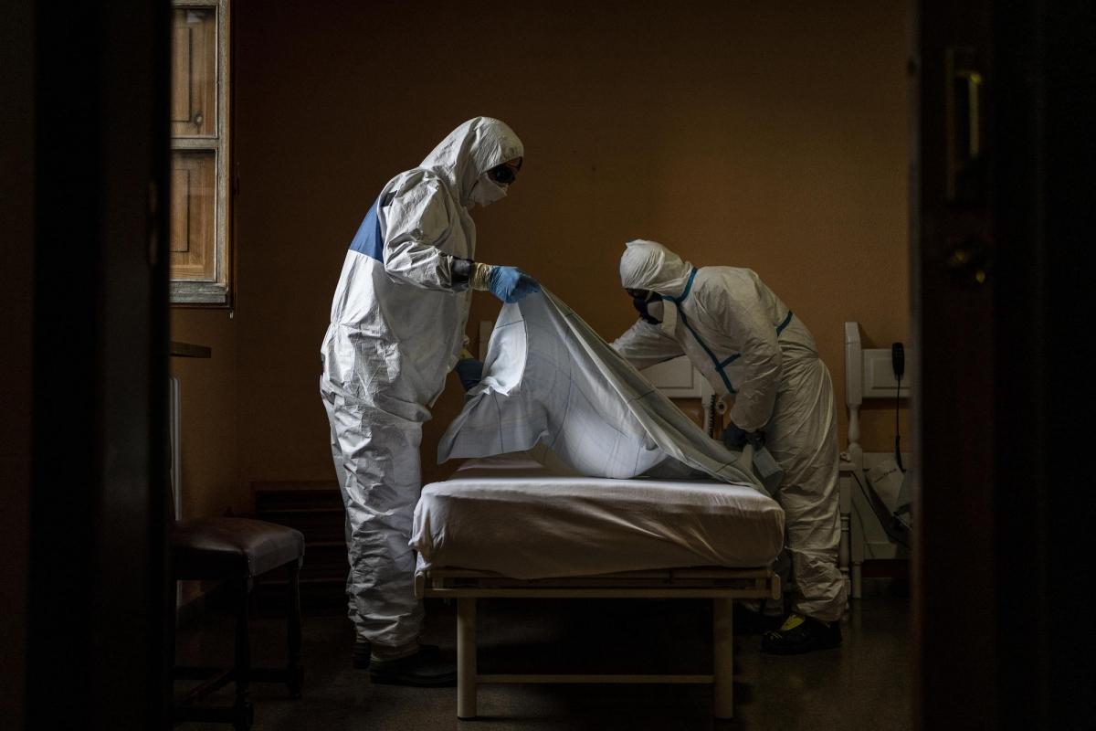 Maison de retraite « Nuestra Señora de las Mercedes », située à El Royo, province de Soria, Castille-et-Léon, Espagne, le 14 avril 2020. 
 © Olmo Calvo/MSF