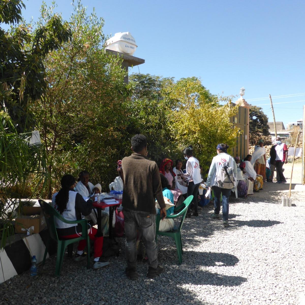 Clinique mobile MSF à Hawzen dans le nord-est du Tigré. 
 © MSF