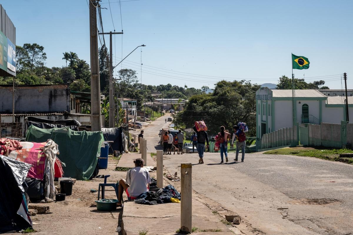 L'une des rues de la ville de Pacaraima, à la frontière entre le Brésil et le Venezuela.
© Mariana Abdalla/MSF