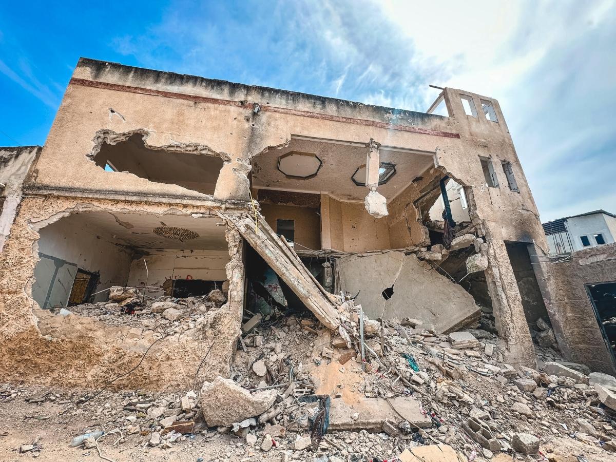 Une maison détruite par les forces israéliennes à la suite de plusieurs incursions militaires dans le camp de Jénine, en Cisjordanie, Palestine. 
 © Oday Alshobaki/MSF