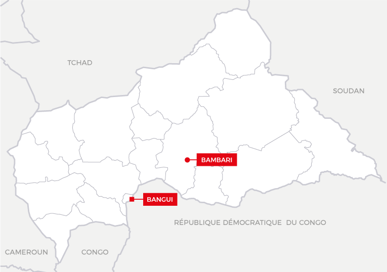 Bambari est une ville de la région de Ouaka, situé au centre du pays. La République centrafricaine est un des principaux terrains d'intervention de MSF, avec près de 3 000 membres de son personnel qui travaillent dans le pays et plus d'un million de consultations réalisées chaque année. 
 © MSF - Juin 2018