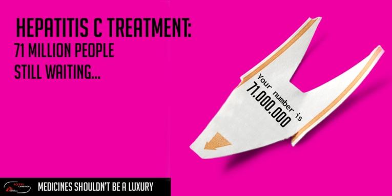 Campagne de la CAME pour le traitement contre l'Hépatite C. Traitement de l'hépatite C: 71 000 000 personnes attendent leur tour.
© CAME