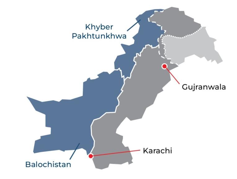 Carte du Pakistan
