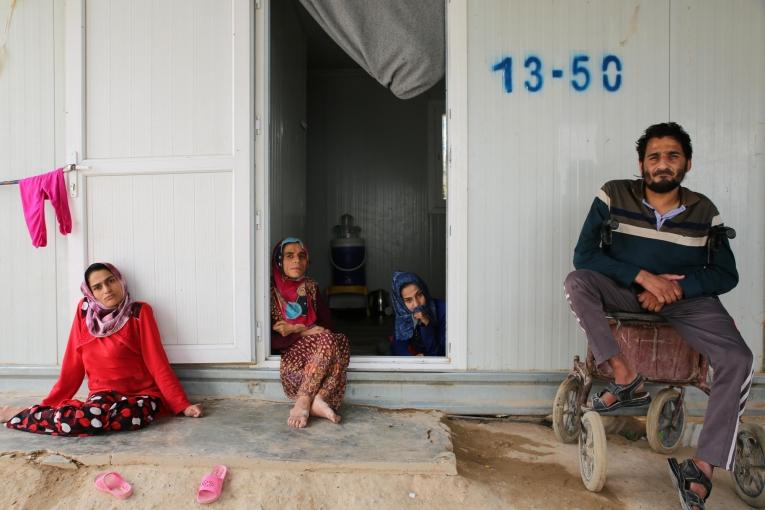 Les quatre enfants de Nadama dans le camp d'Amriya Falloujah. Irak. 2018.
 © Mohammad Ghannam/MSF