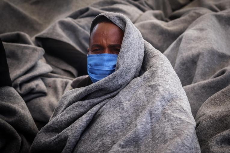 Un rescapé à bord du Sea-Watch 4. 2020. 
 © MSF/Hannah Wallace Bowman