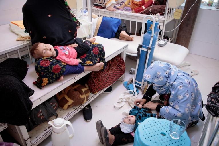  
L'une des salles du Centre d'alimentation thérapeutique de MSF à l'hôpital régional d'Hérat.
 © Sandra Calligaro