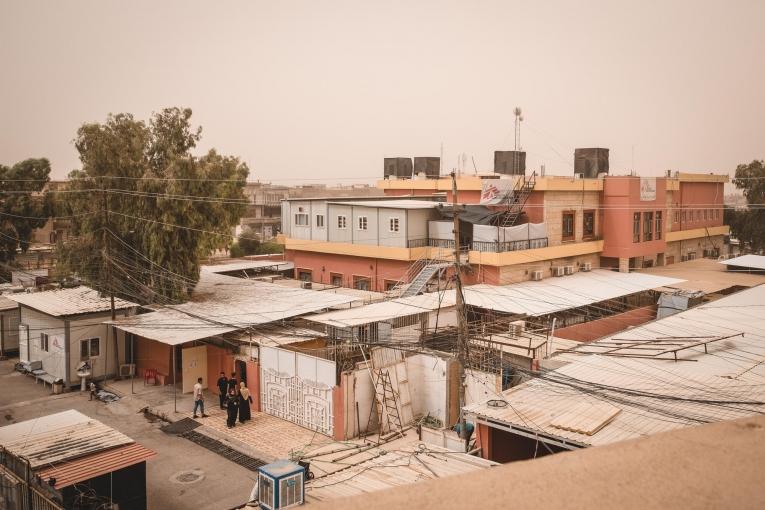 Vue générale de l'hôpital de Nablus géré par MSF. Irak. 2022.
© MSF/Florence Dozol