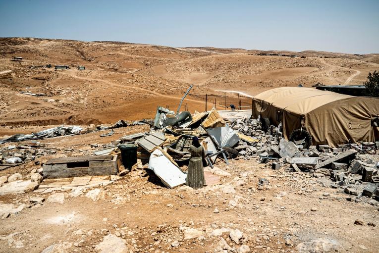 Destructions dans la région de Masafer Yatta, au sud d'Hébron. Cisjordanie, août 2022.
 © Juan Carlos Tomasi