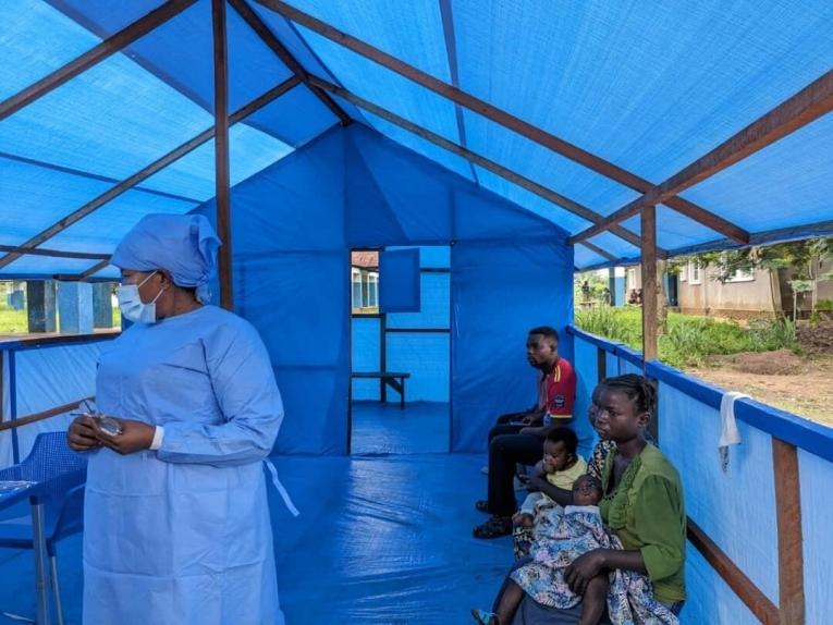 La zone de triage des patients à l'hôpital de Budjala dans le Sud-Ubangi, en RDC.  
 © MSF