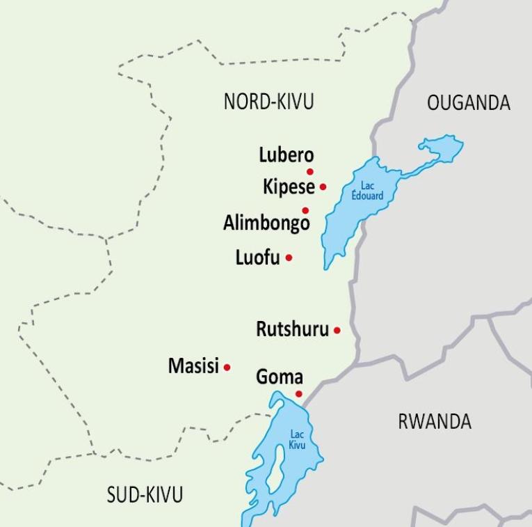 Carte de la zone d'intervention de MSF
 © MSF