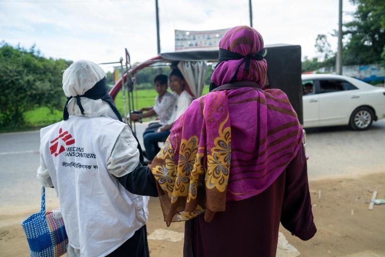 Sabera, 38 ans, attend son sixième enfant. Comme de nombreux réfugiés rohingyas à Cox’s Bazar, elle peine à accéder aux soins médicaux.
 © Saikat Mojumder