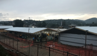 Le centre de transit MSF de Béni en RDC. Novembre 2018