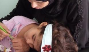 Zainab pendant sa consultation psy bande de Gaza 2010