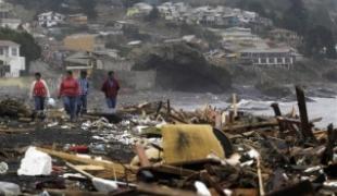 Pelluhue une ville proche de l'épicentre du séisme le 28 février 2010.