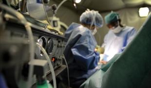 Le bloc opératoire de l'hôpital Saint Louis en Haïti  Juillet 2010