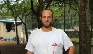 Pierre Trbovic anthropologue MSF à Monrovia au Liberia.