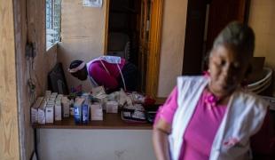 Médicaments dans une clinique mobile de MSF dans le quartier de Bel Air, Haïti.