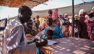 Clinique de MSF dans le camp de Zamzam à 15 kilomètres d'El Fasher. Un dépistage auprès d'enfants de moins de 5 ans et de femmes enceintes et allaitantes a révélé des taux de malnutrition aigüe de 30%, soit près du double du seuil d'urgence.