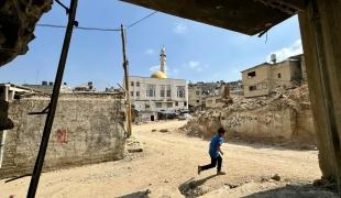 Vue du camp de réfugiés de Nur Shamps à Tulkarem. Octobre 2024. Cisjordanie.