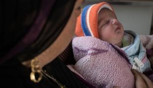 Le petit Mohammad né dans le camp de Domiz en Irak.