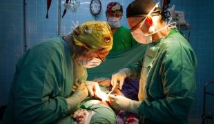 Le bloc opératoire de l'hôpital général de Bangui en République centrafricaine. Janvier 2015