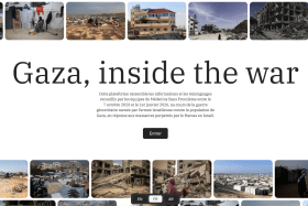 La page d'accueil du site internet Gaza Inside The War