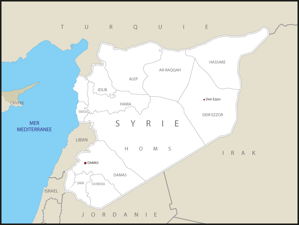 Carte de la Syrie